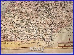 Moravia 1640 Matthaus Merian & Comenius Unusual Antique Map 17th Century