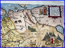 Moscovia Russia 1598 Abraham Ortelius Large Antique Engraved Map 16th Century