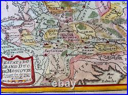 Moscovia Ukraine Poland 1705 Nicolas De Fer Antique Engraved Map 18th Century