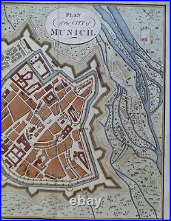 Munich Bavaria Germany Holy Roman Empire 1791 Neele engraved city plan