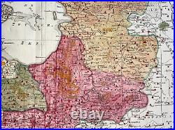 Netherlands 1748 Homann Heirs Large Antique Map 18th Century