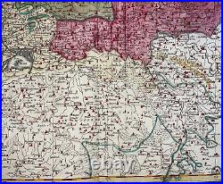 Netherlands 1748 Homann Heirs Large Antique Map 18th Century