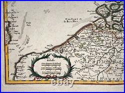 Netherlands 1788 Guillaume Delisle /dezauche Large Antique Map 18th Century