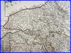 Normandie France 1751 Robert De Vaugondy Large Antique Map 18th Century