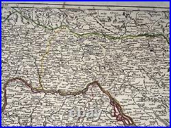 Northern Austria 1752 Robert De Vaugondy Large Antique Engraved Map 18th Century