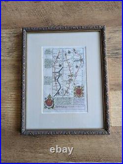 Old 17th century map BEDFORDSHIRE HUNTINGDON DEANARY OF PETERBOROUGH ENGLAND