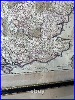 Original 17th Century South East England Warwicum Et Al Mercator Map 22 X 20