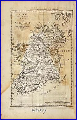 Original Antique Engraving Map of Ireland Middleton London 18th Century