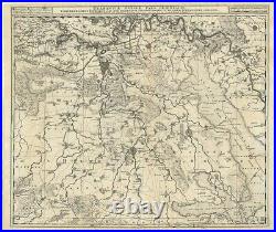 Original Antique Map of Brabant, the Netherlands