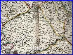 PARIS ILE DE FRANCE FRANCE 1642 WILLEM BLAEU LARGE ANTIQUE MAP 17th CENTURY