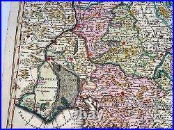 PROVENCE 1730 FRANCE Matheus SEUTTER LARGE ANTIQUE MAP 18TH CENTURY