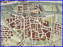 Paris 1729 Delamare Cinquieme Plan Large Antique City Map 18th Century