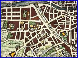Paris 1729 Delamare Septieme Plan Very Large Antique City Map 18th Century