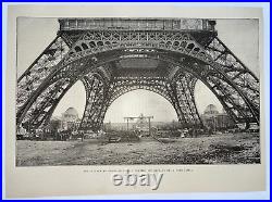 Paris Eiffel Tower 1889 Antique View Of The Bottom 19th Century