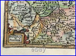 Poland Germany 1613 Mercator / Hondius Atlas Minor Nice Antique Map 17th Century