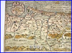 Poland Pomerania 1568 Sebastian Munster Large Unusual Antique Map 16th Century