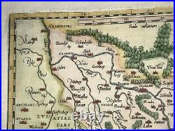 Poland Silesia 1579 Abraham Ortelius Unusual Large Antique Map 16th Century