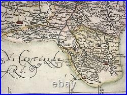 Portugal Portugalliae 1579 Abraham Ortelius Large Antique Map 16th Century