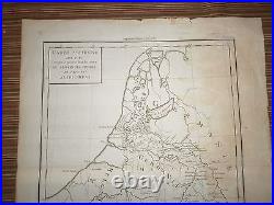 Rare Antique Map of Carte Ancienne Germany & Belgium Early 19th century
