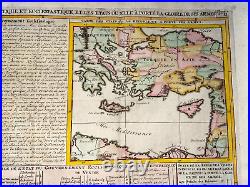 Republic Of Venise Italy 1719 Henri Chatelain Large Antique Map 18th Century