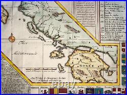 Republic Of Venise Italy 1719 Henri Chatelain Large Antique Map 18th Century