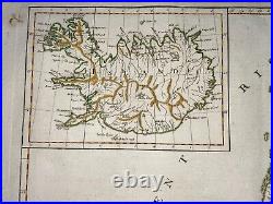 SCANDINAVIA ICELAND c. 1750 ROBERT DE VAUGONDY LARGE ANTIQUE MAP 18TH CENTURY