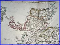 SCOTLAND c. 1750 ROBERT DE VAUGONDY LARGE ANTIQUE ENGRAVED MAP 18TH CENTURY