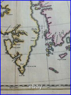 SPITZBERGEN NORWAY 1662 WILLEM BLAEU UNUSUAL LARGE ANTIQUE MAP 17e CENTURY