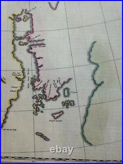 SPITZBERGEN NORWAY 1662 WILLEM BLAEU UNUSUAL LARGE ANTIQUE MAP 17e CENTURY