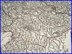 Southern Austria 1752 Robert De Vaugondy Large Antique Engraved Map 18th Century