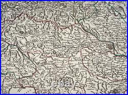 Southern Austria 1752 Robert De Vaugondy Large Antique Engraved Map 18th Century