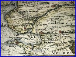 Spain Andalusia 1579 Abraham Ortelius Unusual Large Antique Map 16th Century