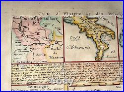 Spain & Its Possessions 1719 Henri Chatelain Large Antique Map 18th Century