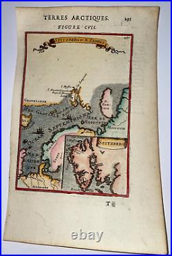 Spitzberg Polar Regions 1683 Alain Manesson Mallet Antique Map 17th Century