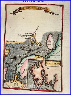 Spitzberg Polar Regions 1683 Alain Manesson Mallet Antique Map 17th Century