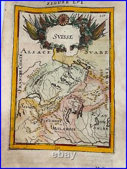 Switzerland 1683 Manesson Mallet Antique Map 17th Century