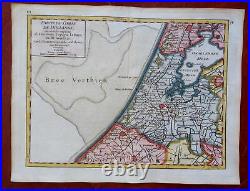 The Hague Delft Leiden Haarlem Holland Netherlands 1748 Vaugondy map