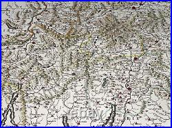 Tyrol Austria Italy 1654 Sanson D'abbeville Large Antique Map 17th Century