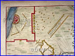 Ukraine Battle Of Poltava 1714 Nicolas De Fer Antique Map 18th Century