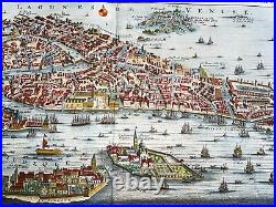 Venice Italy 1719 Henri Chatelain Large Antique Nice View 18th Century