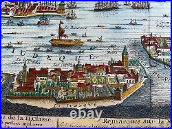 Venice Italy 1719 Henri Chatelain Large Antique Nice View 18th Century