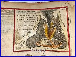 Vesuvius In Eruption Italy 1705 Nicolas De Fer Unusual Antique View 18th Century