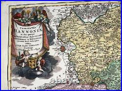 Wallonia Belgium France Jb Homann 1710 Large Antique Engraved Map 18th Century